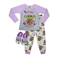 thumbnail image 1 of Lego Baby Yoda Girls 2 Pc Long Sleeve Long Pant Pajama Set with Slippers, Sizes 4-12, 1 of 5