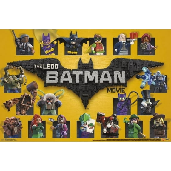 Lego Batman - Grid Laminated Poster Print (34 x 22)