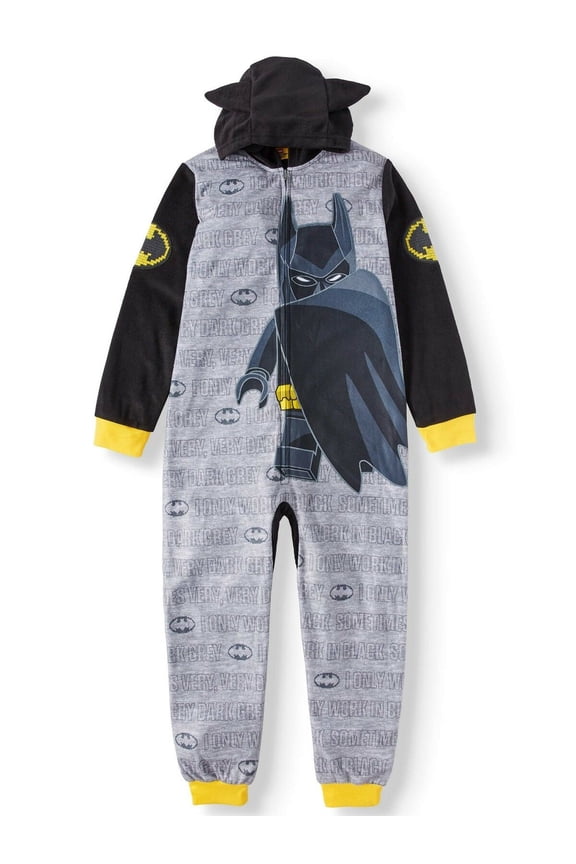 Batman Hooded Sleeper Blanket Union Suit Pajama Boy Size 6/7