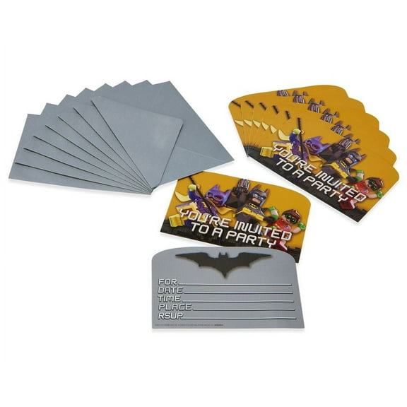 Lego Batman Party Invite Postcards, 8ct
