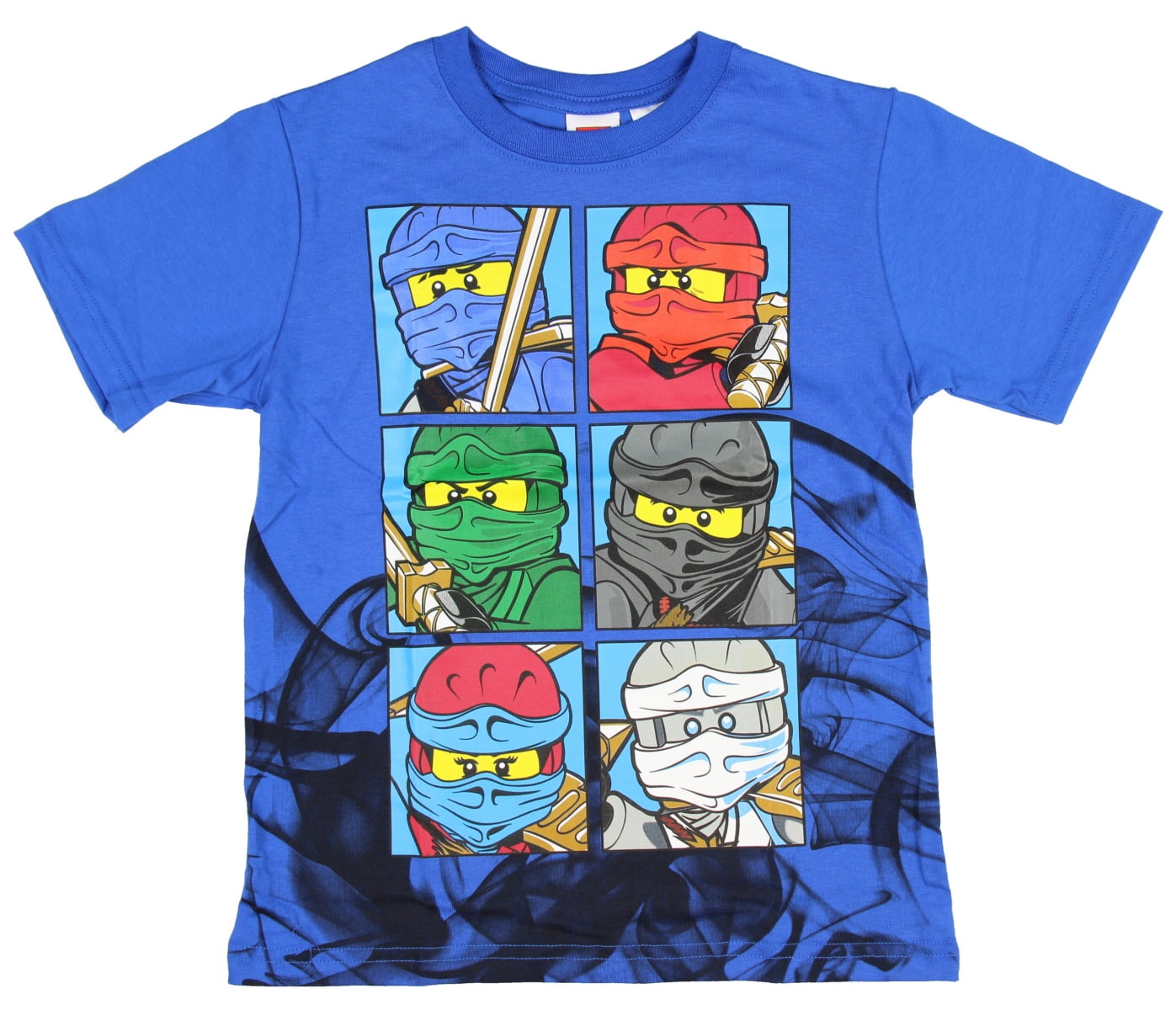 Blue, 7) Ninjago T-Shirt Lego Big (Squares, Boys\'