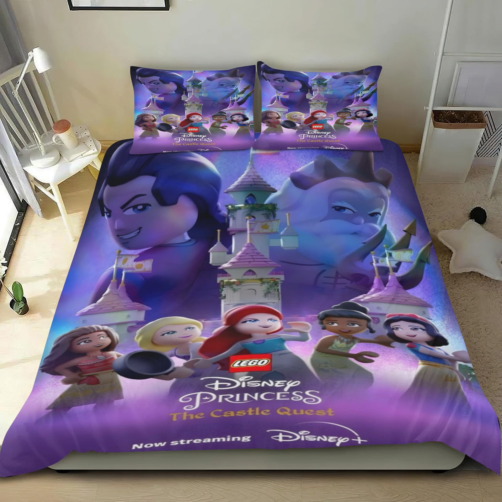 Lego Disneys Princess: The Castle Quest Bed Comforter Set Pieces