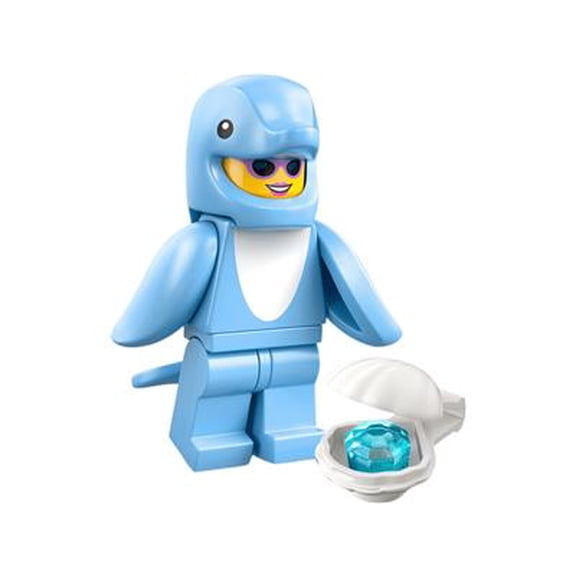 Lego Dolphin Costume - Mini Figures Series 28 Animals, Single Mini Figure (Lego 71051)