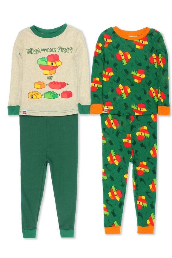 Duplo Chicken Toddler Boys 4 Piece Cotton Pajamas Set F18BT268DU