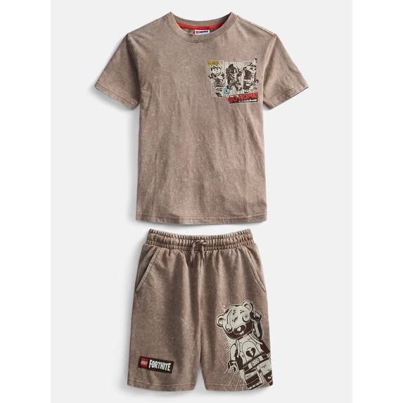 Lego Fortnite Boys Graphic Tee and Short Set, 2 Piece, Sizes 4-16
