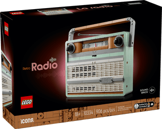 LEGO Icons Retro Radio 10334, 1970s Replica with Sound Effects