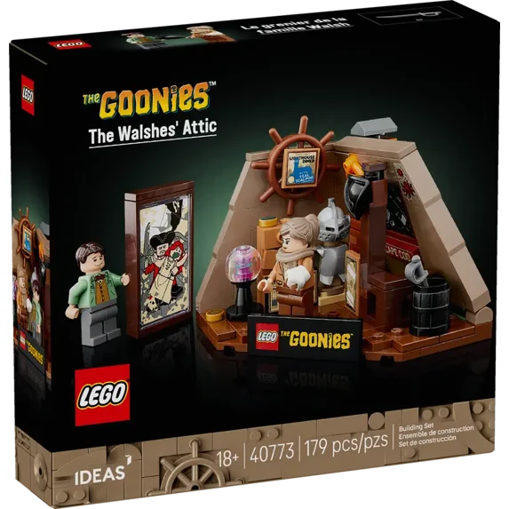 LEGO Ideas The Goonies The Walshes' Attic 40773 building set with 179 pieces and two minifigures