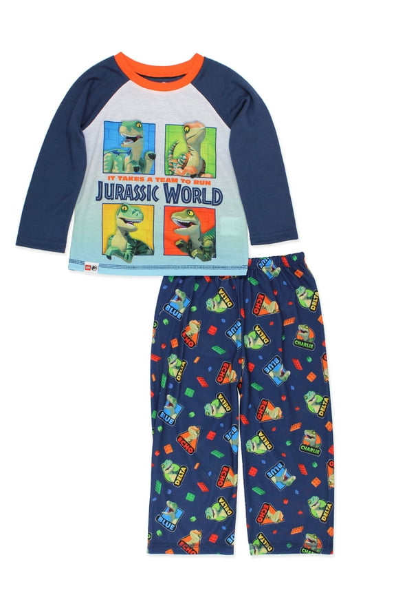 Jurassic World Dinosaur Toddler Male Long Sleeve 2 Piece Pajamas Set S21BT223JW