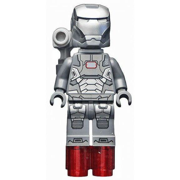 Lego Minifigure New War Machine - Dark Bluish Gray and Silver Armor with Backpack