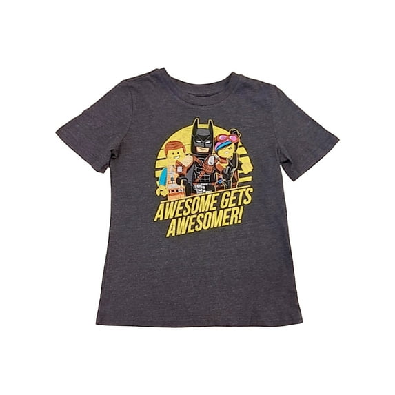 Lego Movie 2 Toddler & Boys Awesome Gets Awesomer Batman & Emmet T-Shirt 10