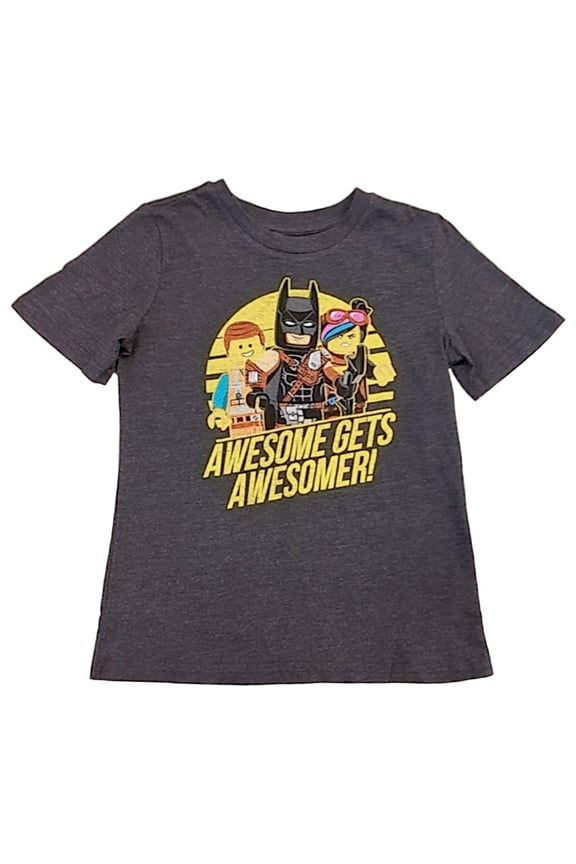 Lego Movie 2 Toddler & Boys Awesome Gets Awesomer Batman & Emmet T-Shirt 10