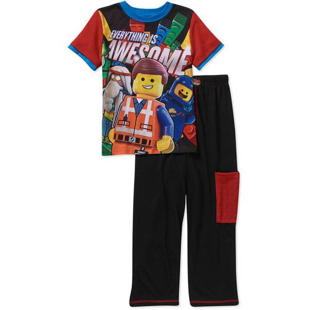 Lego Movie Boys' 2 Piece Short Sleeve and Pant Pajama Set
