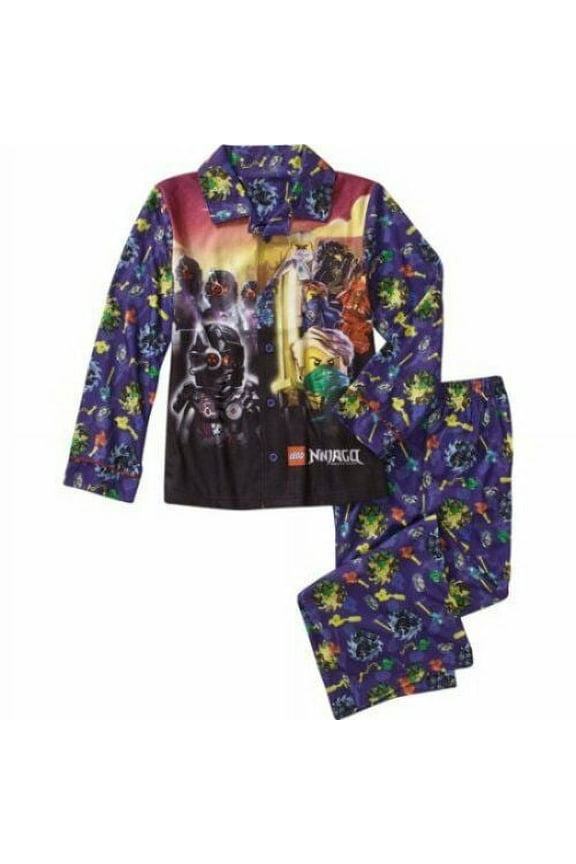 Ninjago 2 PC Long Sleeve Coat Pajama Set Boy Size 6/7