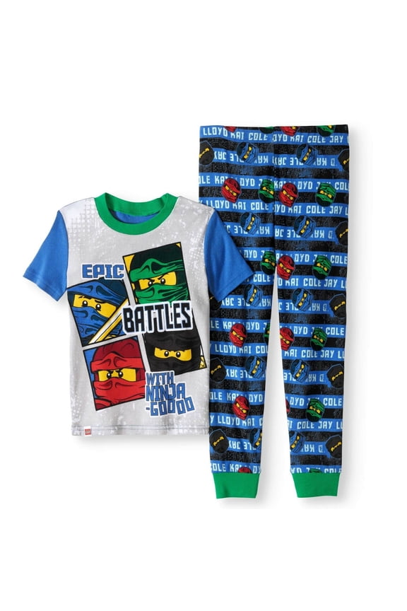 Ninjago 2 PC Short Sleeve Tight Fit Cotton Pajama Set Boy Size 6
