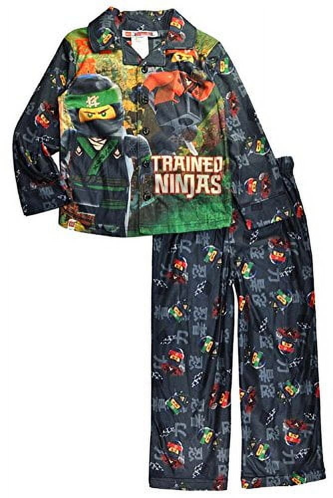 SGI APPAREL Lego Ninjago Movie Boy's Trained Ninjas Flannel Coat Pajama Set, Size 4