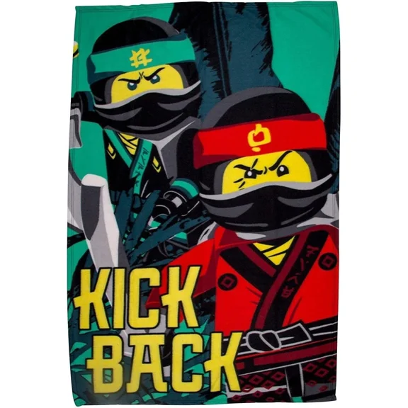 Lego Ninjago Movie 'Jungle' Fleece Blanket - Large Print Design