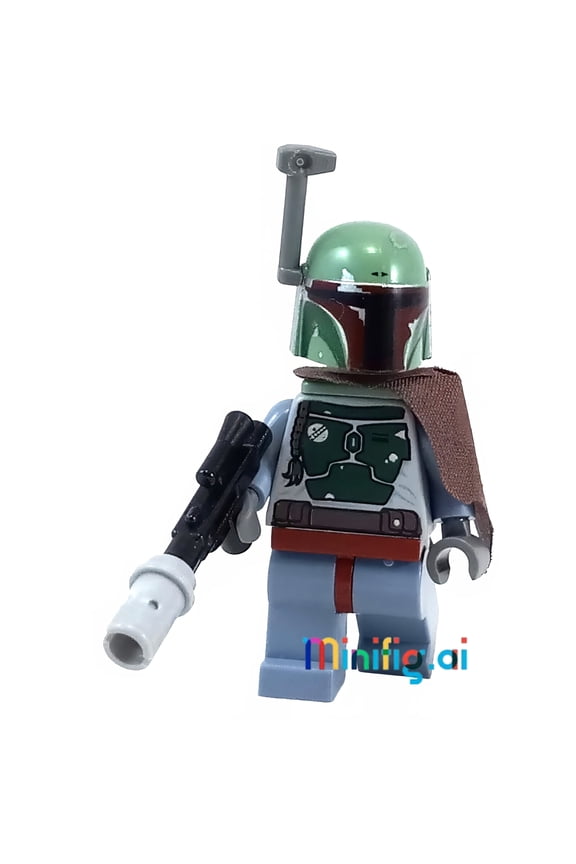 Star Wars Boba Fett Minifigure with Jet Pack & Pauldron & Pistol