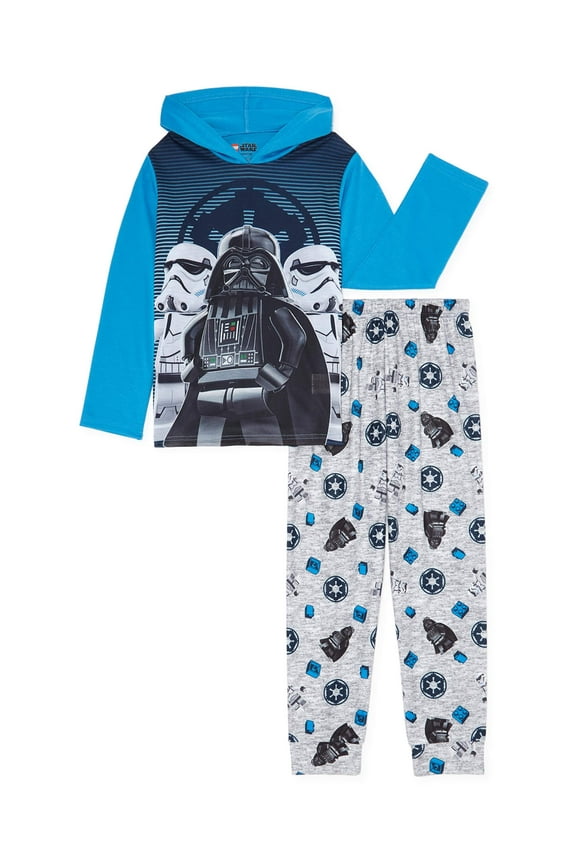 Star Wars Boys 2-Piece Hooded Pajama Set Sizes 4-12