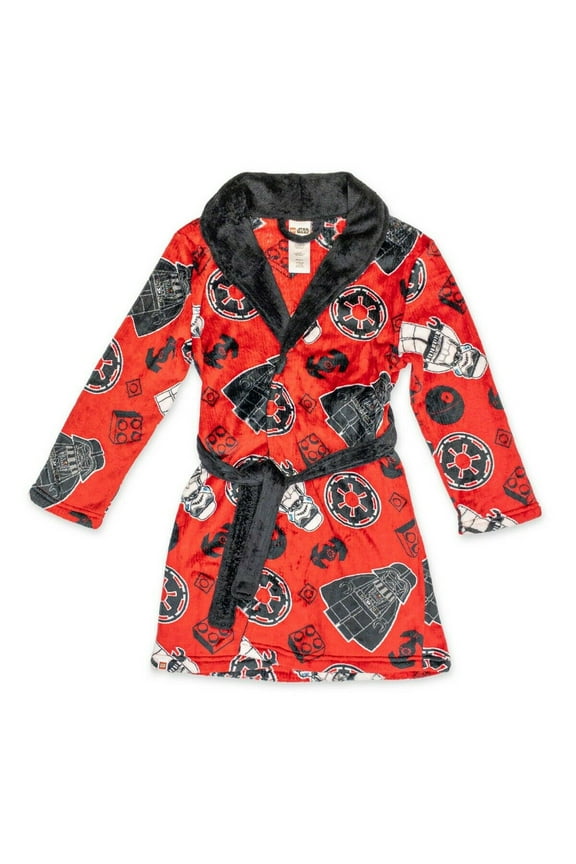 Lego Star Wars Darth Vader Stormtrooper Bath Robe Pajama Boy Size 8
