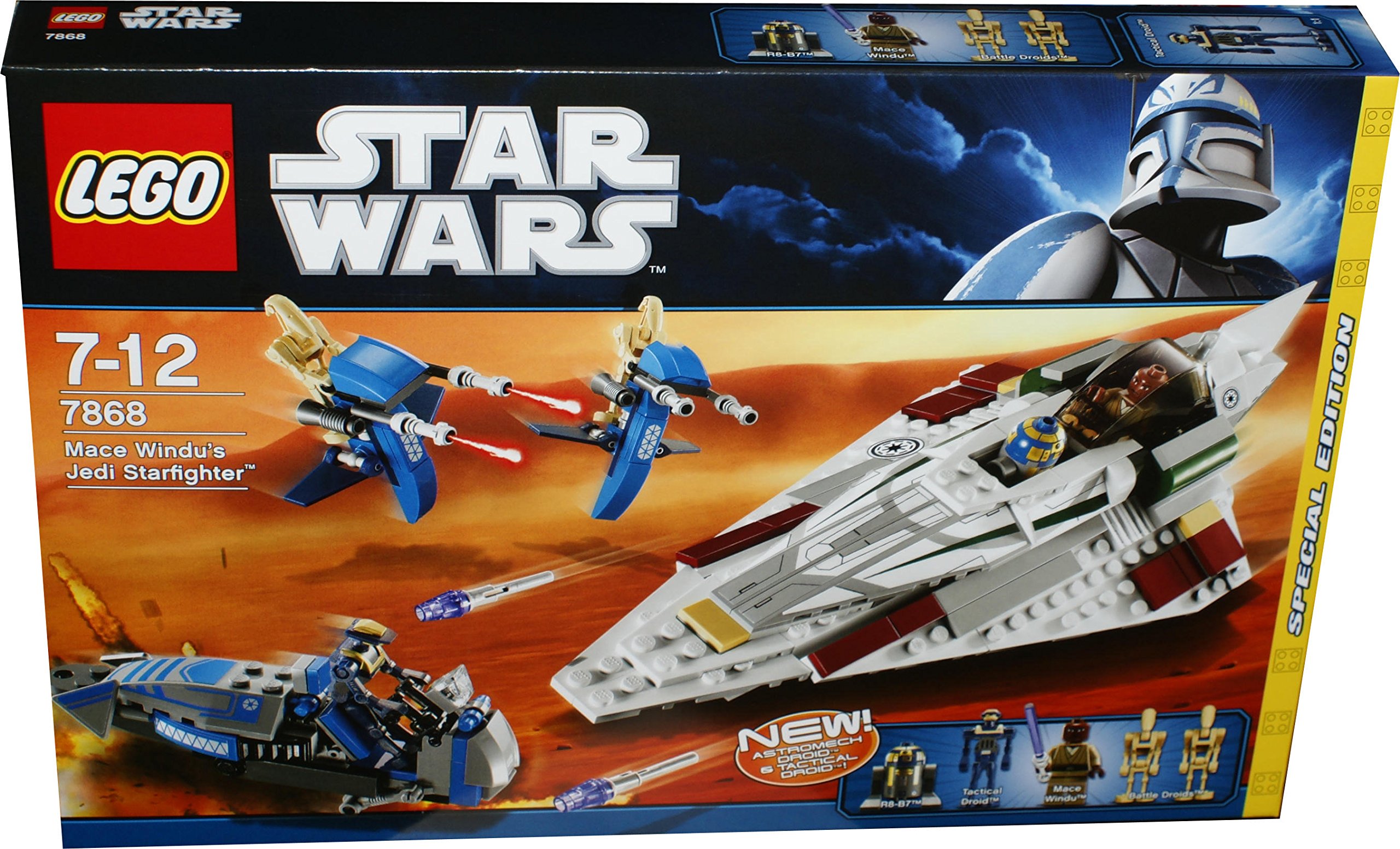 Lego Star Wars Mace Windu's Jedi Starfighter (7868) Extremely Rare