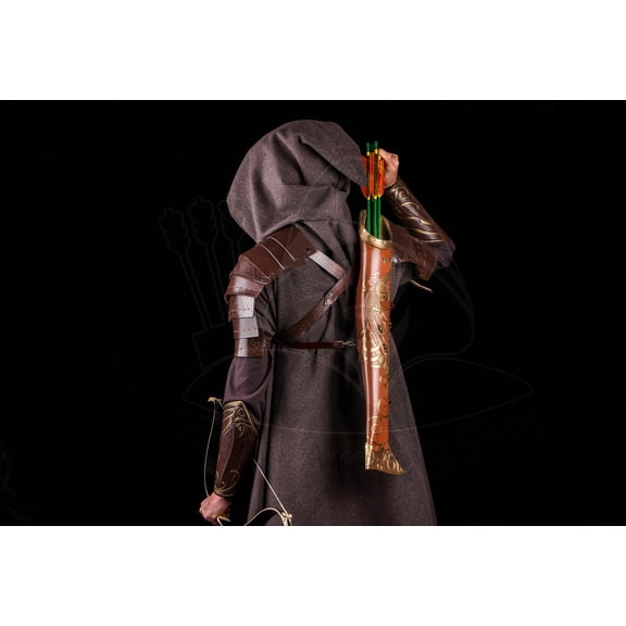 Legolas Elven Pauldrons Shoulder Armor Lord of the rings cosplay leather armor Christmas Gift