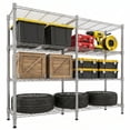 thumbnail image 1 of Legooin 72"W x 18"D x 60"H Wire Shelving Unit for Garage Storage Industrial Shelf Steel Storage Rack for Pantry Balcony 1600lbs Load Capacity, Silver, 1 of 9