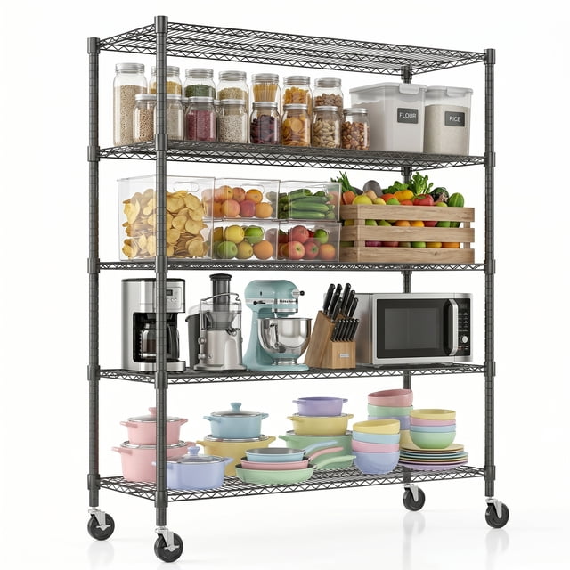 Legooin 18x48x82 inch Heavy Duty Wire Shelving Unit Industrial ...