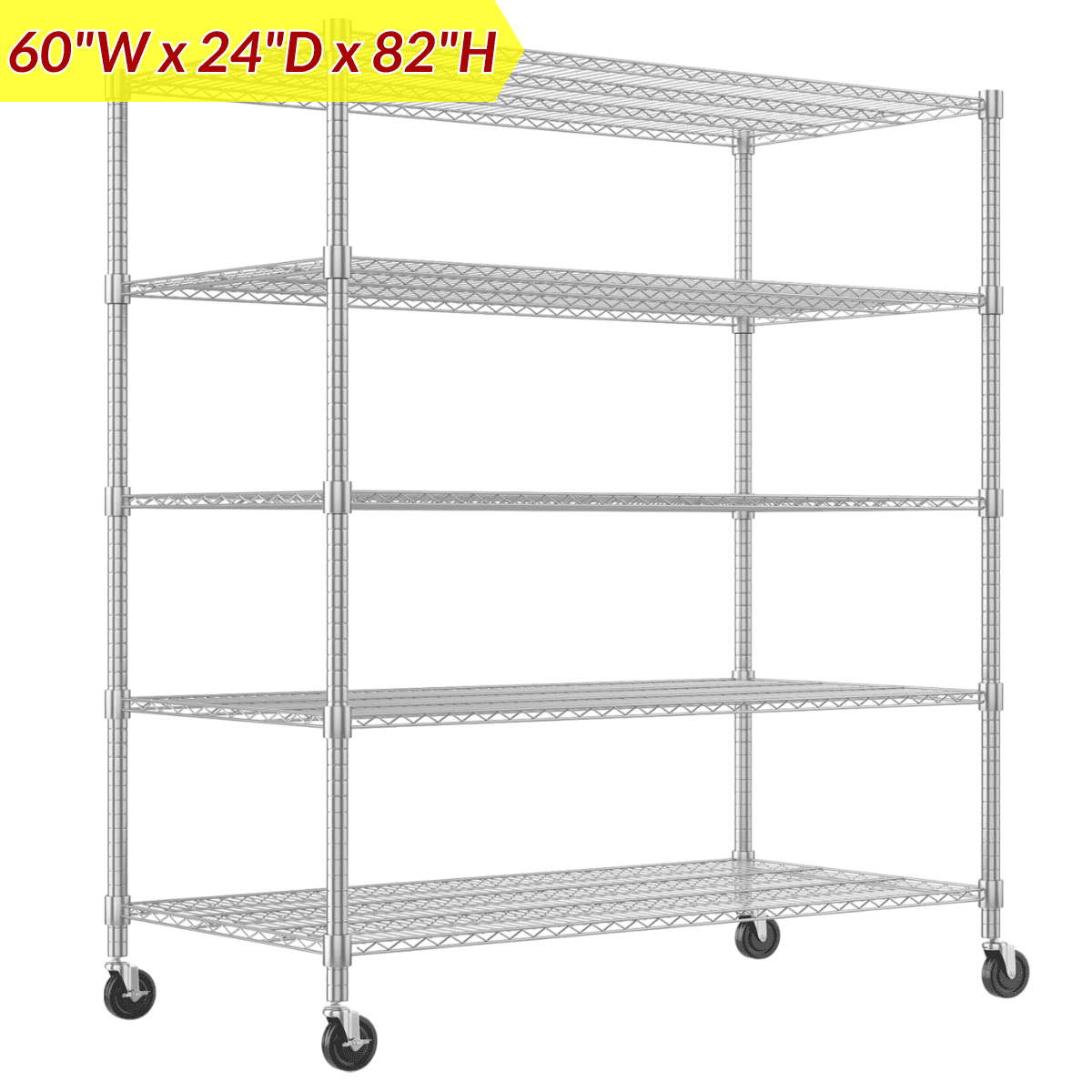 Legooin 5-Tier Metal Shelving Unit Storage Rack for Garage Pantry 3000 ...