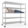 thumbnail image 1 of Legooin 24x60x82 inch Garage Shelving Unit 5-Tier Storage Rack Metal Wire Shelf for Industrial Residential Use 3000 lbs Capacity Load, Silver, 1 of 9