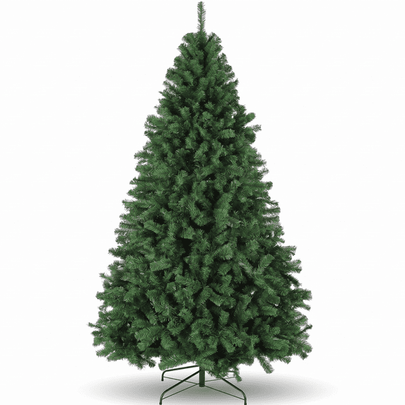 Legooin 6FT Unlit Artificial Tree Christmas Tree, Classic Shape, Metal Stand, 800 PVC Branch Tips, for Home Commercial Holiday Decor, Green