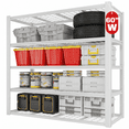 thumbnail image 1 of Legooin 60"W x 24"D x 72"H Heavy Duty Garage Rack Storage Shelving Unit Industrial Wire shelf 3000 lbs Capacity Utility Shelving for Warehouse Basement, White, 1 of 10