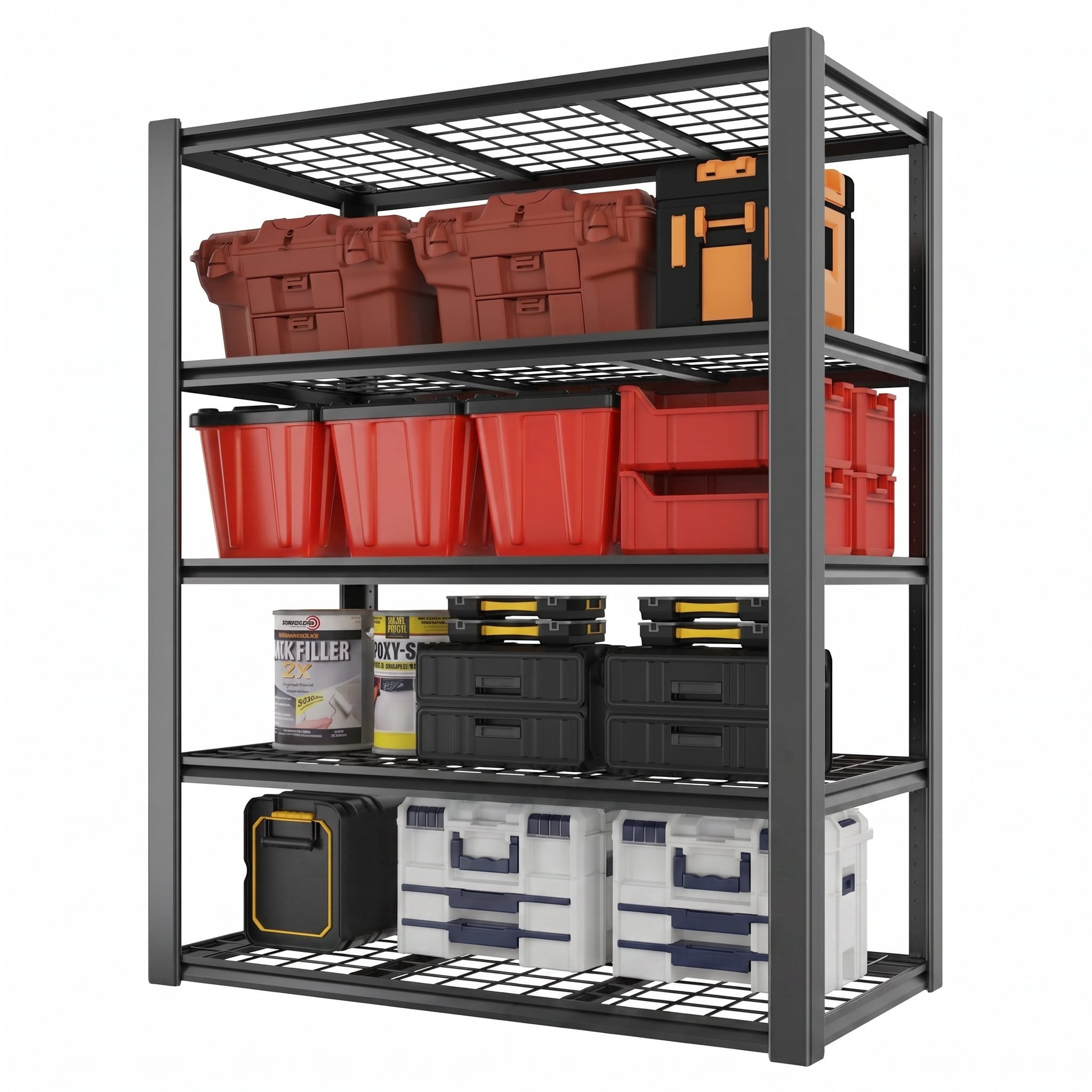 Walmart Racks Legooin 24x48x72 inch Garage Storage Rack Height Adjustable Shelving ...