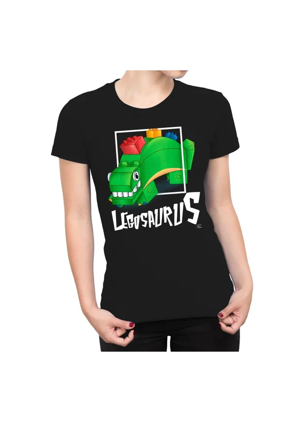 Legosaurus Dinosaur Fun Creative Brick Style Playful Dino Art Unisex T-Shirt up to size 5XL