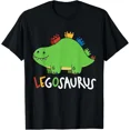 thumbnail image 1 of Legosaurus Legos Saurus Funny Building Brick Dinosaur Unisex T-Shirt up to size 5XL, 1 of 2