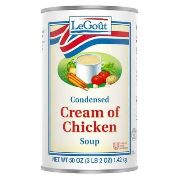 Legout Cream Of Chicken Condensed Canned Soup, 3 lb - Case of 12