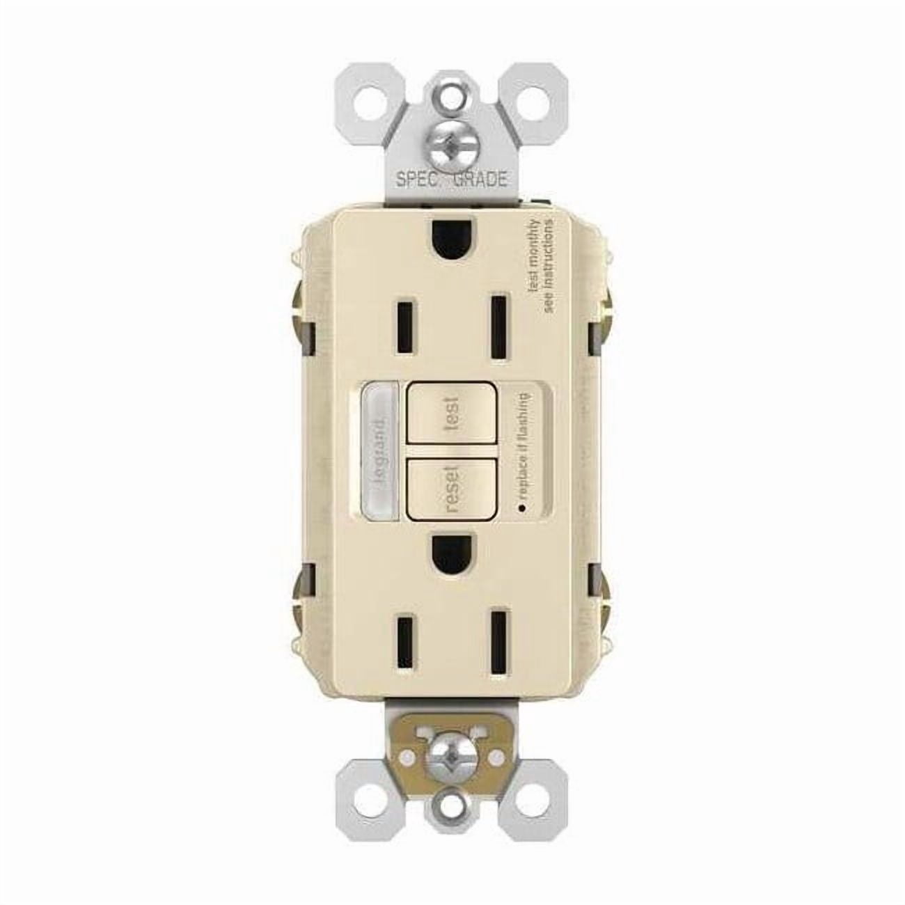 Legrand Nightlight GFCI Combo,Dplx Switch,125VAC 1597NTLTRLACCD4