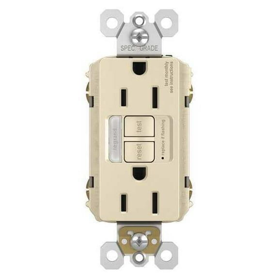 Legrand Nightlight GFCI Combo,Dplx Switch,125VAC 1597NTLTRLACCD4