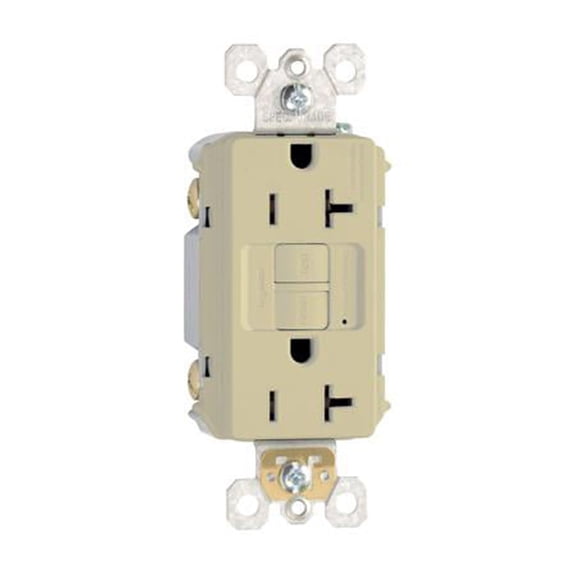Legrand 2097ICCD12 Pass & Seymour GFCI Outlet, Heavy Duty, 20A, Ivory - Quantity 1