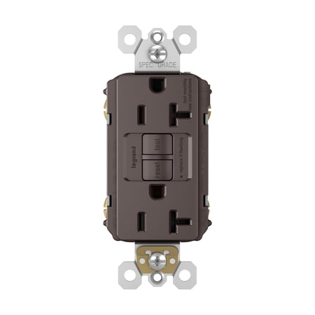 2097TR 20 amp gfci duplex receptacle self testing tamper resistance brown qty 1/10