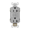 thumbnail image 1 of 2097TRGRY 20 amp gfci duplex receptacle self testing tamper resistance gray qty 1/10, 1 of 6