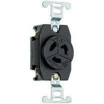 Legrand 4710CCV3 Pass & Seymour Locking Outlet, Black, NEMA L5-15r, 125-Volt - Quantity 1