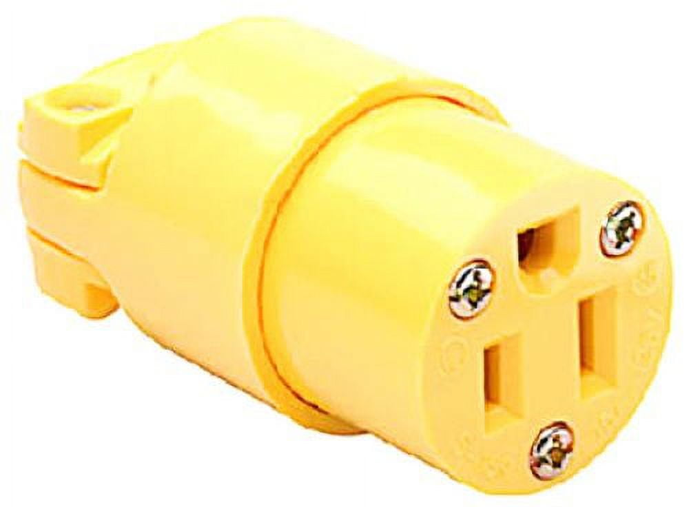 Legrand 4887YCC10 Commercial Grade 15A Yellow Female Electrical Plug ...
