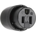 thumbnail image 1 of Legrand 5296BKCC10 Pass & Seymour Straight Blade Connector, Black, 2-Pole/3-Wire, 15A, 125-Volt - Quantity 10, 1 of 2