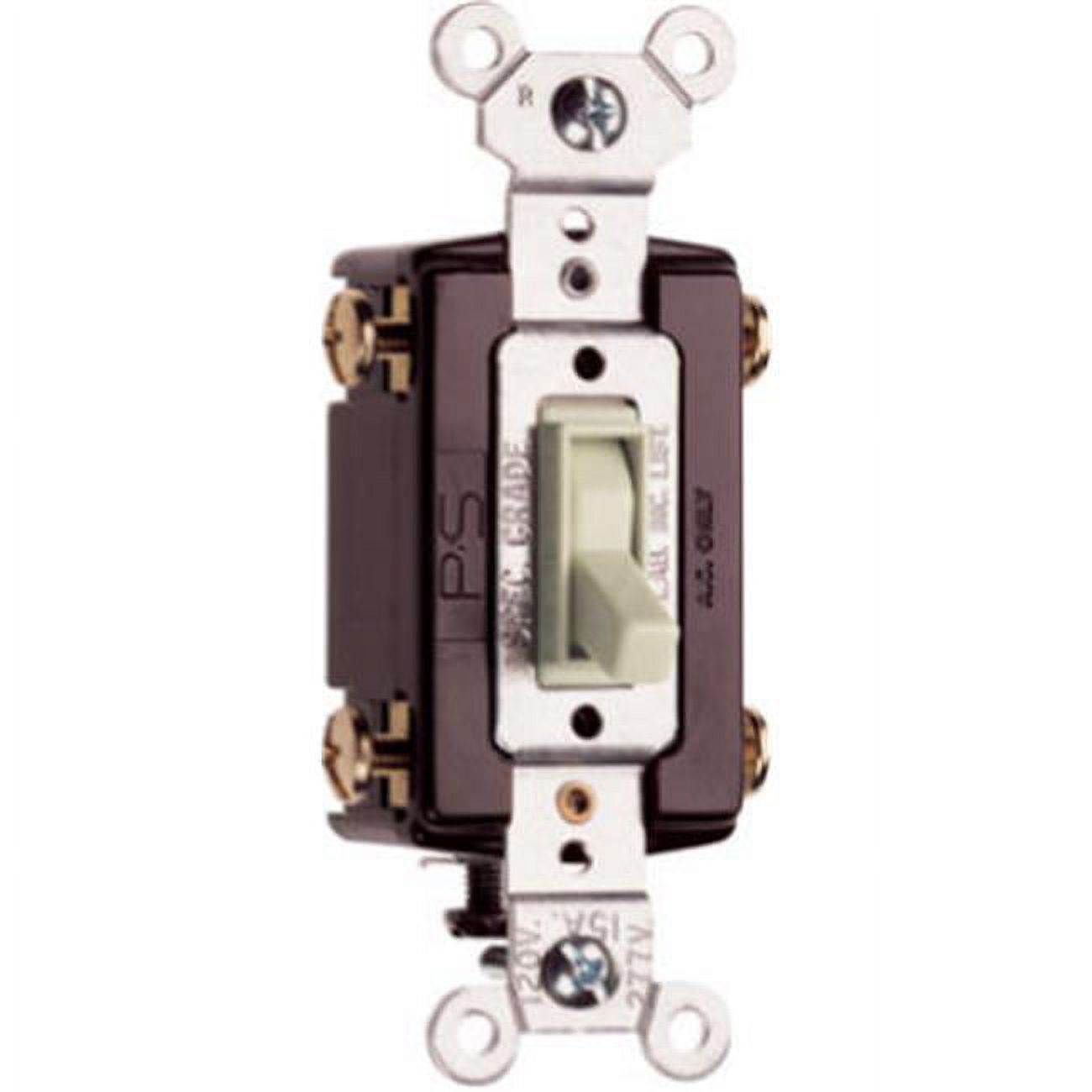 Legrand 664LAGCC12 Pass & Seymour 15A Light Almond Standard 4-Way ...