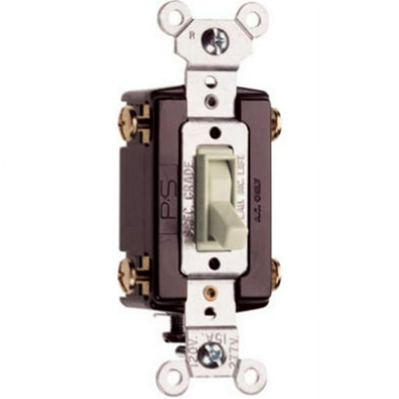 Legrand 664LAGCC12 Pass & Seymour 15A Light Almond Standard 4-Way Toggle Switch - Quantity 1