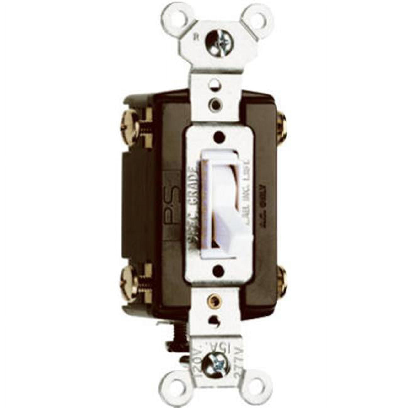 White 15 Amp 4-Way Toggle Light Switch