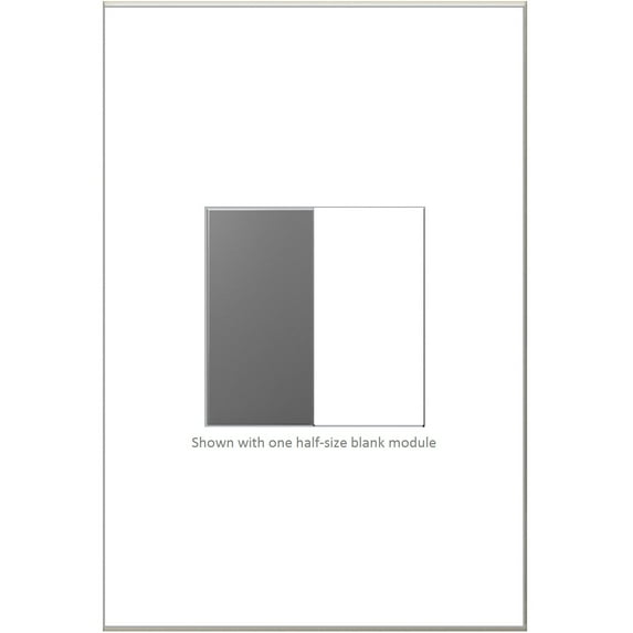 Legrand Aabk14 Adorne Half Size Blank Insert - Magnesium