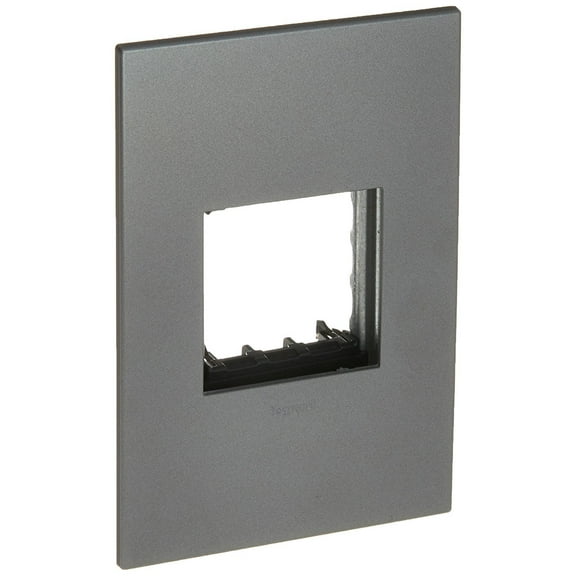 Legrand Adorne AWP1G2MG6 1-Gang Wall Plate, Magnesium | 6 Pack