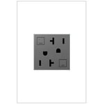 Legrand adorne Tamper-Resistant Self-Test Electrical GFCI Outlet, 20A, Magnesium Finish, AGFTR2202M4