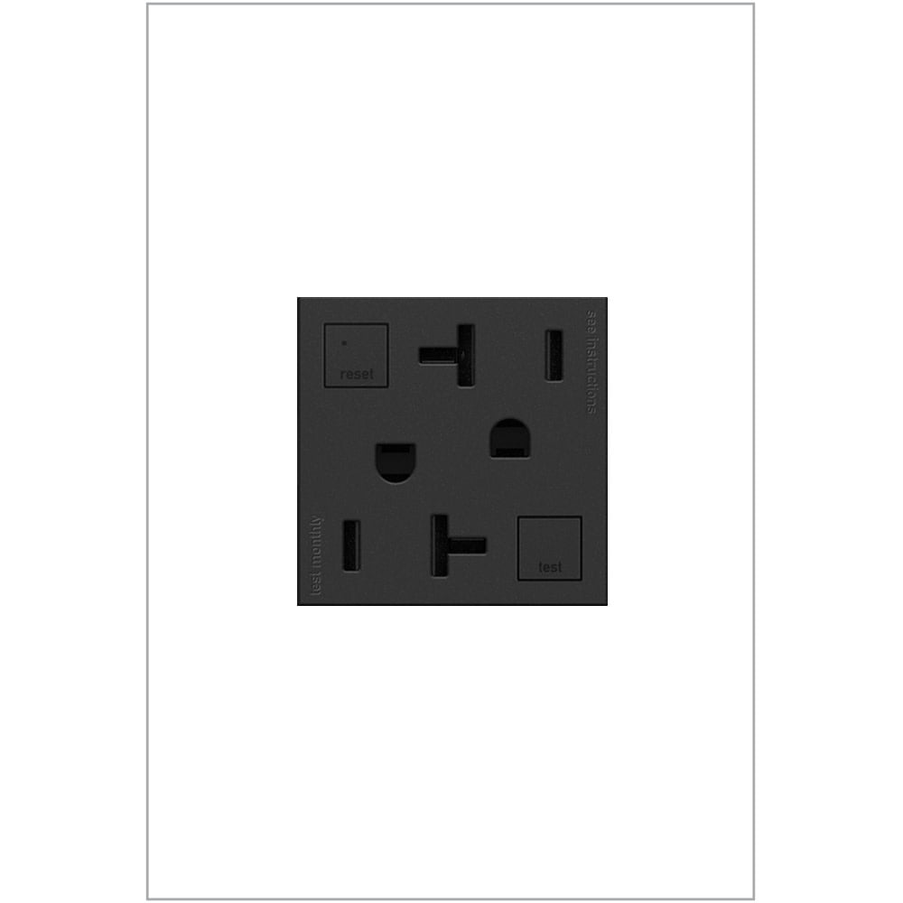 Legrand Adorne AGFTR2202G4 Tamper-resistant GFCI 20a in Graphite Finish